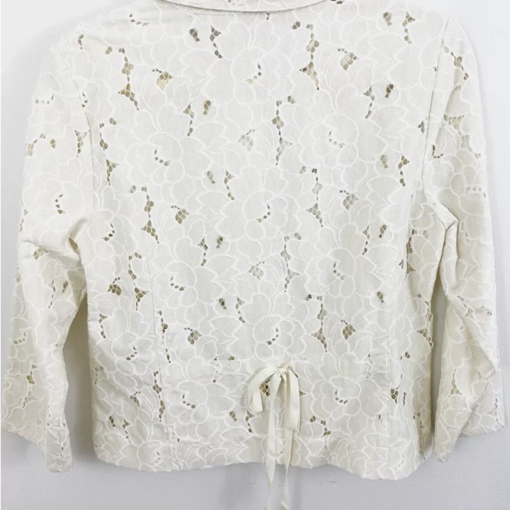 Cabi Ivory Floral Lace Portrait Jacket - Picture 2 of 8